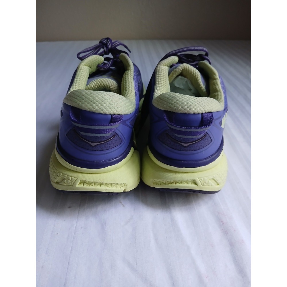 Hoka One One Women's Purple and Yellow Running Shoes - Picture 4 of 14